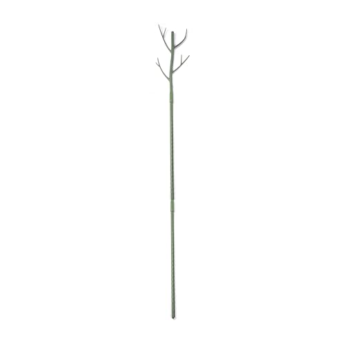 GardenPal 6 Pack Detachable 43.3" Plant Support Stakes- Indoor/Outdoor Monsteras, Pothos, Potted Plants and Climbing Plants, with Velcro Straps, Non-Rotting Plastic Natural Branch (Green)