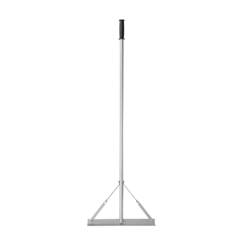 VEVOR Landscape Rake, 60 inch Handle 20 inch Wide Head, Large Heavy Duty Aluminum Landscaping Level, Asphalt Rake Tool for Asphalt & Land Leveling, Concrete Paving, Sand Flattening, No Teeth - size: 60 inch