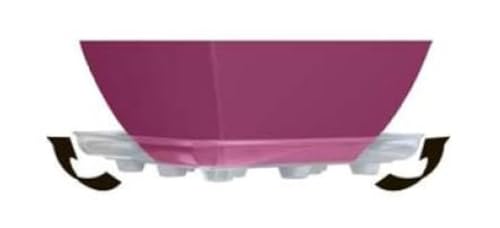 CWP SQDS-1200 Heavy Gauge Footed Square Carpet Saver Saucer, 12-Inch by 12-Inch, Clear