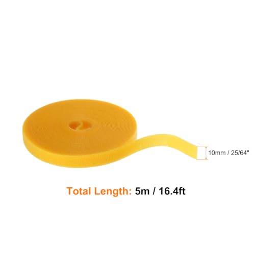 HARFINGTON Garden Plant Tape 16.4ft 25/64" Reusable Ties Strap Yellow - color: Yellow, size: 16.4ft x 25/64"
