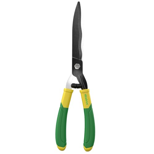 Miracle-Gro 18 in. Wavy Blade Hedge Shears – Lawn and Yard Tool with Sharp Carbon Steel Blades for Trimming Borders, Shaping Bushes, and Shaping/Trimming Hedges, Shrubs - style: Wavy Blade Hedge Shears 18"