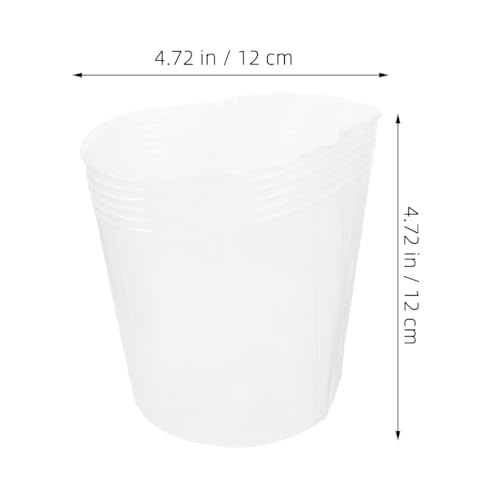 Clear Nursery Plant Pots 10 Pack 4.72 Inch Transparent Plastic Planter Pots for Indoor Outdoor Gardening Small Flower Pot Liners for Seedlings Orchids Succulents Cacti - size: 12.00X12.00X12.00CM