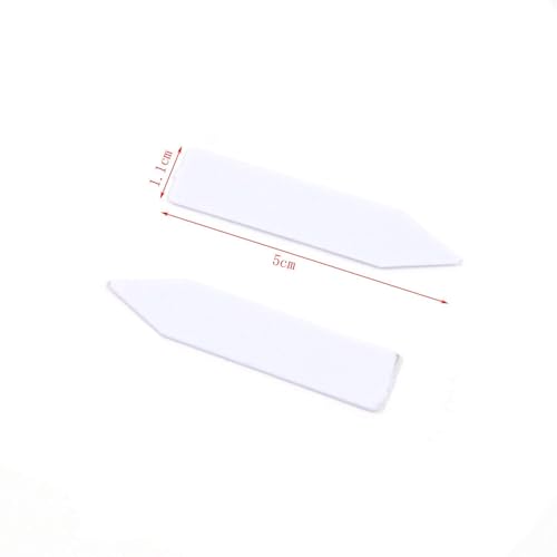 Quluxe 200 Pcs 2" White Plant Name Tags Plant Label Stakes Plastic Garden Markers for Outdoor Garden - size: 2"x0.4"