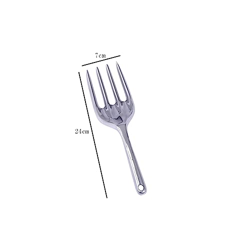 lasenersm 1 Piece Garden Fork Aluminum Alloy Hand Weeder Fork Tool Garden Hand Fork Gardening Hand Fork Hand Weed Fork Lawn Fork Garden Planter Tool for Yard Lawn and Farm, Silver