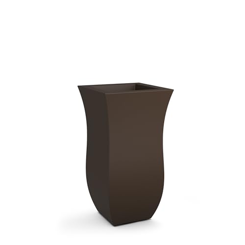 Mayne Valencia 30in Tall Square Planter, Espresso - color: Espresso