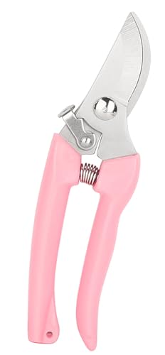 Garden Flower Shears Pruning Shears 6.9 inches Scissors Heavy Duty Plant Scissors for Cutting Flowers, Trimming Plants, Bonsai, Fruits Picking (Pink Handle 5pcs) - style: Pink Handle 5pcs