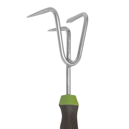 AMES 2445200 Stainless Steel Hand Cultivator with Ergo Gel Grip, 11-Inch - size: 11-Inch, style: Hand Cultivator