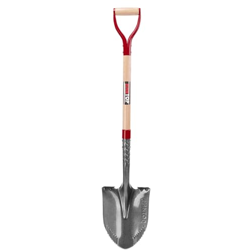 Sharp Sawtooth Blade Garden Shovel Round Digging Shovels Spade 43 in - style: Garden
