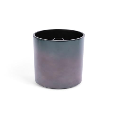 rePotme 8 inch Self Watering Plant Pot for Indoor Plants, African Violets, Succulents, The Aqua Core Collection (Granite Slate)