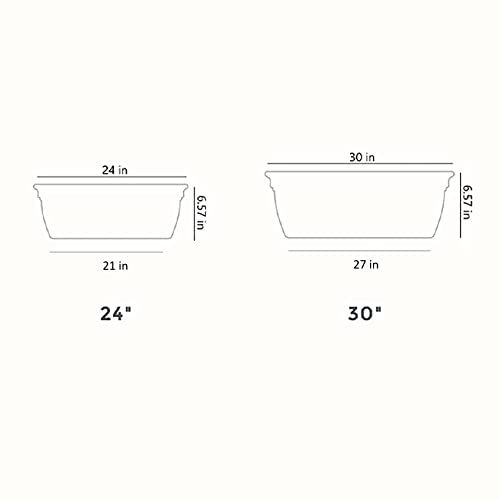 The HC Companies 30" Eclipse Plastic Window Box 7.76"x29.98"x6.57" in Clay Color - color: Clay, size: 30"