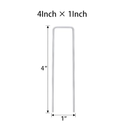 Atlantic Stainless Steel Landscape Staples Garden Stakes. (4"-Square-40pcs) - size: Square 4"x40pcs