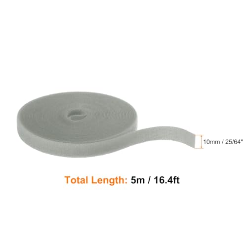 HARFINGTON Garden Plant Tape 16.4ft 25/64" Reusable Ties Strap Gray - color: Gray, size: 16.4ft x 25/64"
