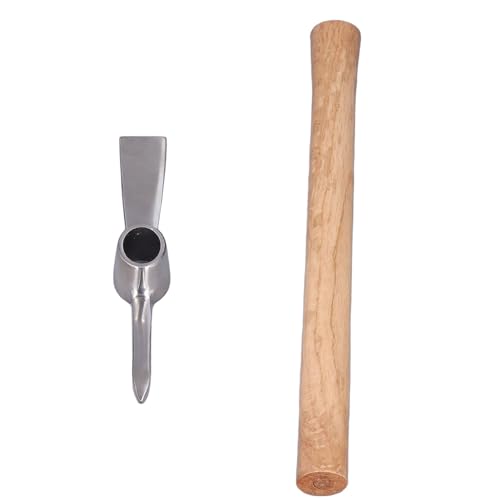 Forged Adze Pick, Weeding Mattock Hoe with Wood Handle Digging Tool