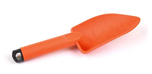 Mintra Garden Tool Set, 4-Piece Heavy Duty Gardening Tools, Includes Cultivator, Trowel, Shovel & Rake, Durable Poly Material & Non-Slip Handle, Planting, Potting, Yard Work, Landscaping – Orange - color: Orange