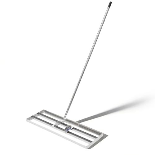 Garvee Lawn Leveling Rake, 36" x 10" Level Lawn Tool, Heavy Duty Stainless Steel Lawn Leveler Tool with 6.5 FT Extended Handle, Yard Leveling Rake Suit for Garden, Golf Lawn, Farm - size: 36x10'' 6.5FT