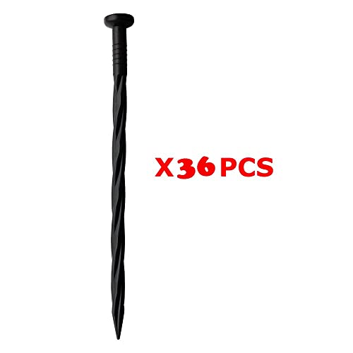 40FT 2Inch High Black Landscape Edging with 36pcs 8-inch Spikes No Digging Garden Edging Kit, Premium Yard Edging Fence with One Spike per Feet - style: 40FT Black