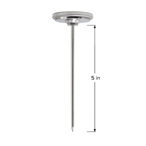 REOTEMP K82-3 Soil Thermometer, 5 Inch Stem, Waterproof, for Seeding and Transplanting Garden Temperature Measurement, 0-220 Fahrenheit (Pack of 2) - size: 5 Inches (Pack of 2)