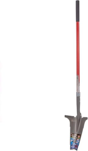 Root Slayer 22511 XL Garden Shovel, Serrated Blade, Fiberglass Shaft, Red - color: Red, size: XL