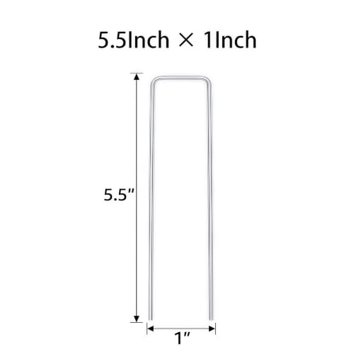 Atlantic Stainless Steel Landscape Staples Garden Stakes. (6"-Square-10pcs) - size: Square 6"x10pcs