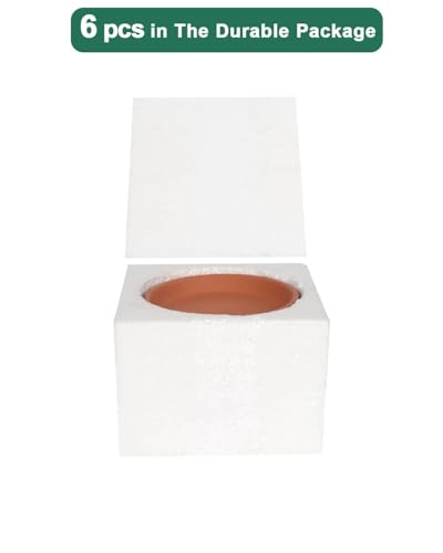 vensovo 7.2 Inch Terracotta Plant Saucers, 6 Pack Large Clay Trays for Pots - color: Brown, size: 7.2 inch