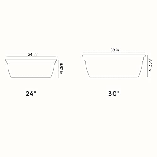 The HC Companies 24" Eclipse PlasticWindow Box 7.76"x24"x6.57" in White Color - color: White, size: 24"