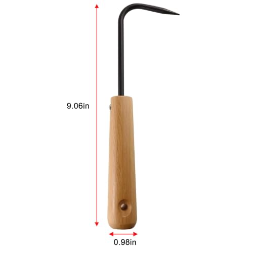 Single Claw Root Hook Garden Weeder Tool - Black Metal Soil Knife & Crack Weeder Crevice Weeding Tool for Digging, Loosening Soil, and Removing Weeds