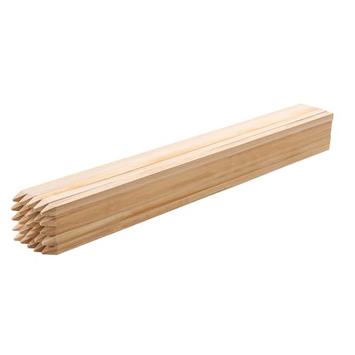 VEVOR Wooden Garden Stakes, 25 Pcs 36x0.75x0.75 in Survey Grading Stakes, Garden Ground Stake with Sharp Point, Fir Wood Plant Support Stake, Sign Posts for Silt Fence Backyard Boundaries Baselines - style: 0.75 x 0.75 x 36in+25pcs