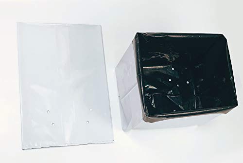 HORTIPOTS Black White Poly Grow Bags 10 Gallon Transplanter (Pack of 25) - size: 10 Gallon-Pack of 25