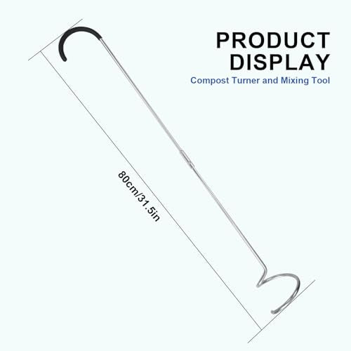 SQUEEZE master Compost Aerator-Compost Turner and Mixing Tool-Garden Aeration Tool - size: 31.5 inches
