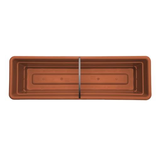 Bloem Dura Cotta 30" Plastic Window Box Planter, Terra Cotta, 3-Pack - color: Terra Cotta, size: 30" (Pack of 3)
