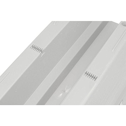 Bloomers Railing Planter with Drainage Holes – 24" Weatherproof Resin Planter – Polyethylene plastic - White - color: White, size: 24.3 × 10.5 × 9.5 inches