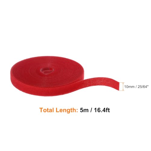 HARFINGTON Garden Plant Tape 16.4ft 25/64" Reusable Ties Strap Red - color: Red, size: 16.4ft x 25/64"
