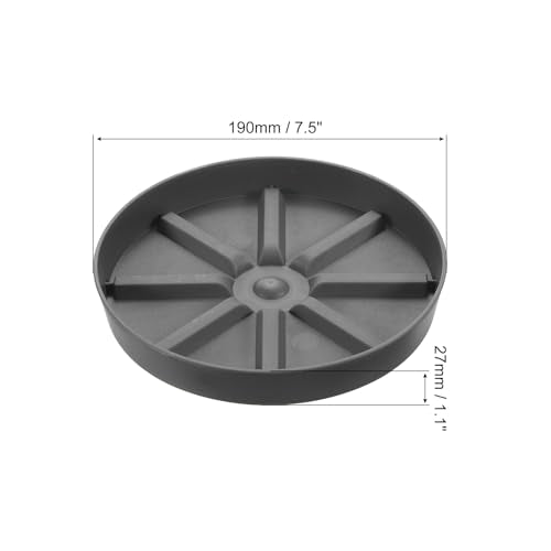 PATIKIL Plant Pot Saucers 7.5 Inch, 3 Pack Plastic Round Plant Pot Thicker Flower Drip Tray for Indoor Outdoor, Gray - color: Gray, size: 7.5 Inch