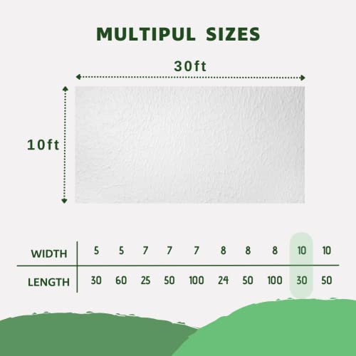 Plant Freeze Protection Cover, 10x30 FT Floating Row Cover - size: 10x30ft