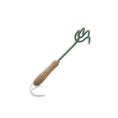 Barebones Cultivator - Weed Remover Tool - Garden Rake and Weeding Tool for Yard Work - Stainless Steel Cultivator for Raking Soil (Ash/Mint) - color: Ash/Mint, size: Cultivator