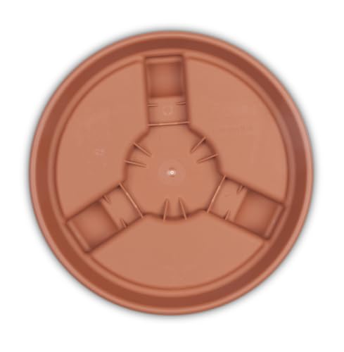 Bloem 14" Plastic Wheeled Plant Caddy, 100 lb Capacity, Terra Cotta, 2-Pack - color: Terra Cotta, size: 14" (Pack of 2)
