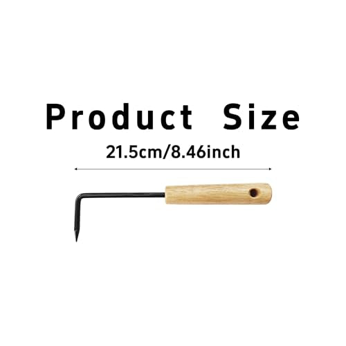 pson Hand Weeder Tool with Wood Handle, Stainless Steel Weed Remover for Lawns, Potted Plants, Cracks, Patios, Outdoor Garden(Style 1) - size: Style 1