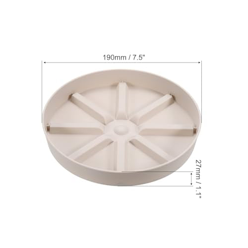 PATIKIL Plant Pot Saucers 7.5 Inch, 3 Pack Plastic Round Plant Pot Thicker Flower Drip Tray for Indoor Outdoor, White - color: White, size: 7.5 Inch