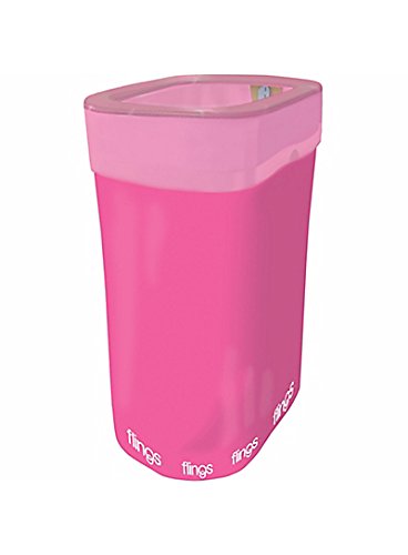 Amscan Flings Bin Disposable Trash Can for Parties - 13 Gallon Plastic Pop Up Garbage Can, 1 Bright Pink Disposable Garbage Can for Party The Perfect Solution for Waste at Events and Parties - color: Bright Pink, size: Medium