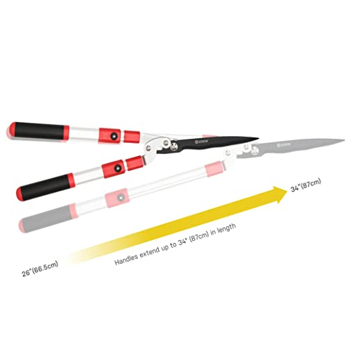 Eden 39022 Extendable Hedge Shears with Wavy Blade