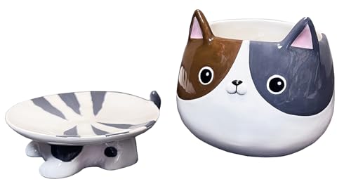 Streamline Imagined Ceramic Planter Pot - Cat - color: Cat