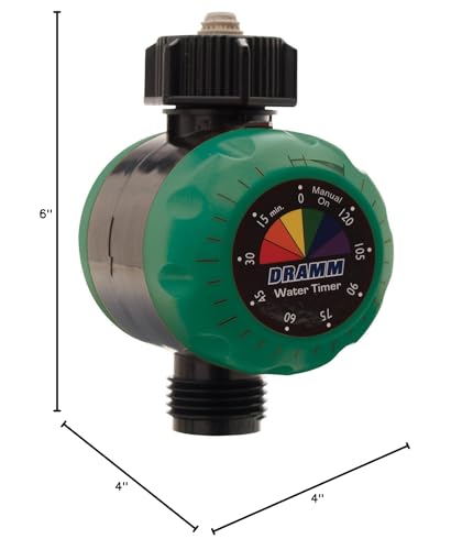 Dramm ColorStorm Premium Water Hose Timer, Mechanical, Turns Water Off Automatically, Up to 120 Minutes of Run Time, Compact for Lawn, Drip, Soaker Hose and Garden, Green - color: Green