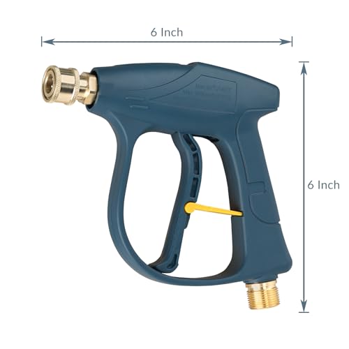 Sooprinse High Pressure Washer Gun 3000 PSI Max, Power Washer Short Gun, High Pressure Spray Gun with 1/4 Inch Quick Connector, M22-14 - color: Blackish Green