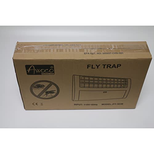 Awoco LED 13W 100V-240V Wall Mount Sticky Fly Trap Lamp for Capturing Flies, Mosquitoes, Moths and Flying Insects (Fly Trap) - size: Fly Trap