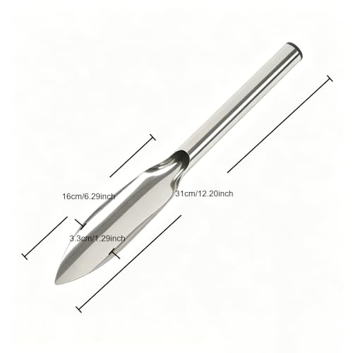 Stainless Steel Garden Trowel Narrow Point Blade Compact Handheld Tool for Potting Weeding Digging Planting, Pointed tip - color: pointed tip