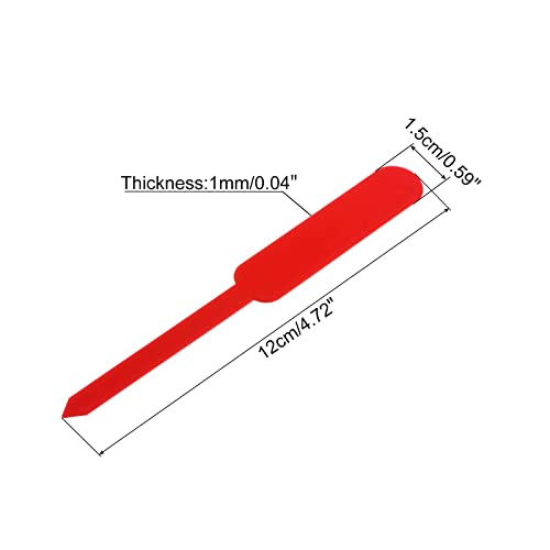 PATIKIL Plant Labels, 200Pcs PP Rectangle Marker Tags for Outdoor Indoor Garden, Red - color: Red