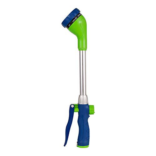 GREEN MOUNT Watering Wand, 16 Inches Sprayer Wand with 8 Watering Patterns for Lawn and Garden Use - color: Blue-green