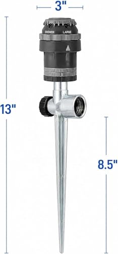 2-Pack Orbit 58573N H2O-Six Gear-Drive Sprinkler on Metal T-Spike