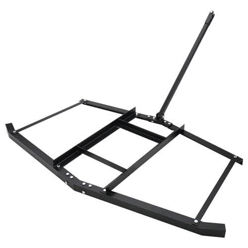Drag Harrow 74”Wide High Efficient Driveway Grader with Pin Hitch, Up to 50lbs, Heavy-Duty Lawn Leveling Rake Pull Behind Lawn Tractor Rake for Sand, Soil, Farm, Garden - size: 74"