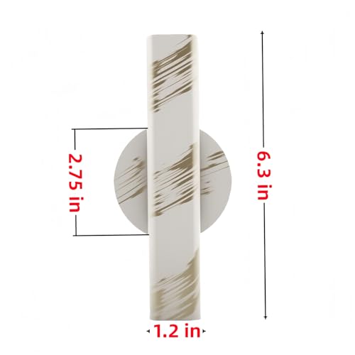Self Adhesive Wall Vase Metal Tube Decoration Holder Used to Display Dried Flower, Faux Flowers, Fake Flowers, Also Suitable for Cemetery Memorial Decoration (2 Pcs White Gold Stripe) - color: 2 Pcs White Gold Stripe